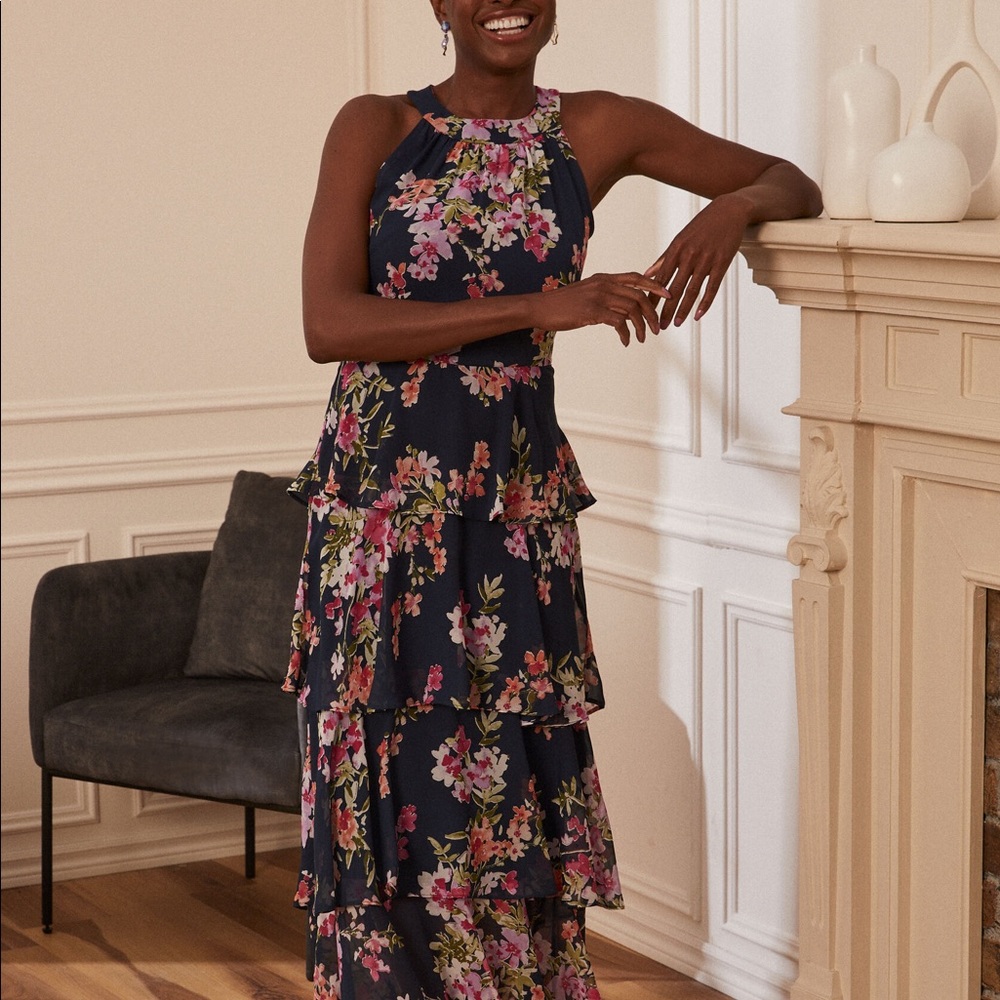Tiered maxi bridesmaids dress (or formal dress) - worn once